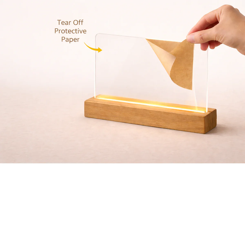 Illuminate Your Space with the ILLUMINOTE™ LED Night Light Message Board – Write, Glow, and Share Your Thoughts!