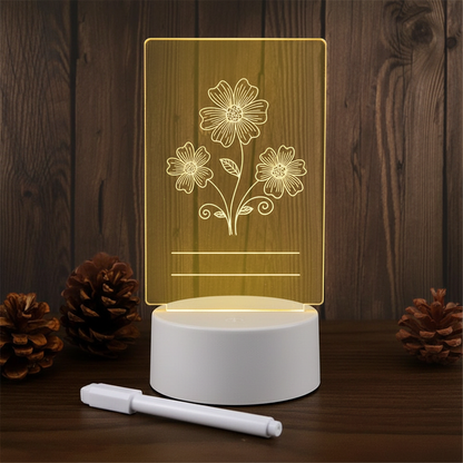 Illuminate Your Space with the ILLUMINOTE™ LED Night Light Message Board – Write, Glow, and Share Your Thoughts!